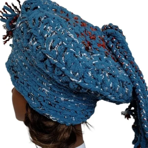 Slouchy Boho Hat OOAK Handmade Crochet Free Hand Women's One Size - Picture 6 of 10